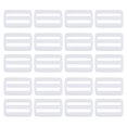 thumbnail image 1 of Unique Bargains Bright White Tri-Glide Slide Buckles Webbing Strap Fastener, 100 Pack, 1 of 5