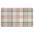 thumbnail image 1 of Memory Foam Floor Mat Peachy Cream Plaid, 1 of 3
