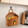 thumbnail image 3 of Home Textile Storage Hanging Woven Wall Shelf Storage with Handle for Home and Living Room Organization Decorative for Everyday Use, 3 of 4