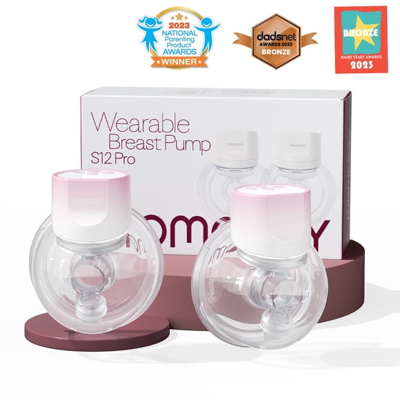 Momcozy S12 Pinky Pro Hands Free Breast Pump, Electric Wearable Breast Pump 24mm