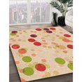 thumbnail image 3 of Ahgly Company Tapis d'Intérieur Lavable à la Machine, Carré, Transitionnel, Kaki et Or, Tapis de Zone, 3 Pieds Carré, 3 of 7
