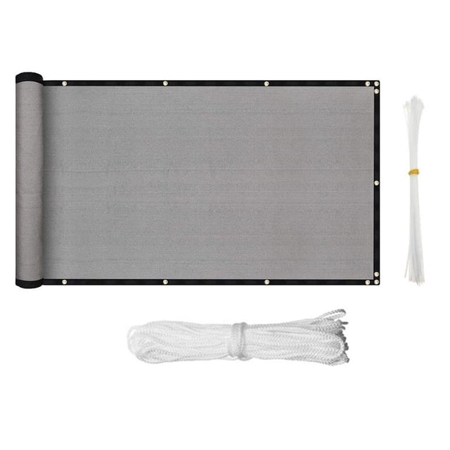 fastboy Filet d'Ombrage pour Balcon Écran d'Intimité de Balcon Couverture Clôture Pare-Vent Résistant aux Intempéries pour Extérieur Cour Arrière Patio Gris