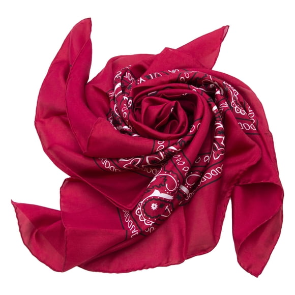 Wyoming Foulard Bandana en Soie Traders, Rouge 34.5x34.5 Régulier