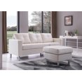 thumbnail image 4 of Nathaniel Home Canapé sectionnel convertible petit espace Braxton blanc, 4 of 5