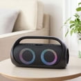 thumbnail image 4 of onn. Bluetooth Portable FM Boombox with Multicolour LED Lighting, 4 of 8