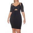thumbnail image 1 of Gemsli Womens Firm Control Frontless Body Shaper with Sleeves, Medium, Black, 1 of 1