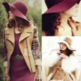 thumbnail image 1 of Chapeau de Plage en Laine à Large Bord Souple pour Femmes Mode, 1 of 5