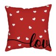 thumbnail image 2 of TIMIFIS Throw Pillows Covers 18x18 Inch, Valentine Linen Pillows Case with Red Hearts Love for Large Couch Sofa Home Inside Outside Holiday Party Decor, 2 of 6