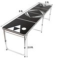 thumbnail image 3 of 8' Beer Pong Table - Lightweight & Portable with Carrying Handles by Red Cup Pong (Black), 3 of 5