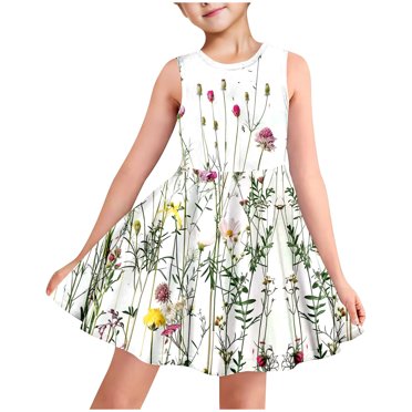 LOVZFMLL Robe Princesse Mignonne à Manches Longues pour Filles, Col Rond, Jupe Princesse avec Nœud