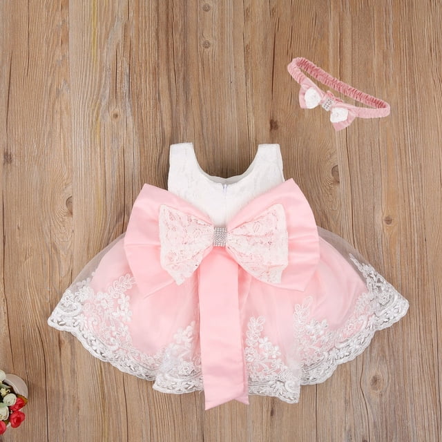 Princesse Fleur Fille Robe d'Été Tutu Anniversaire Robes de Fête Baptême Dentelle Mariage Enfants Robe Formelle Robe 18-24 Mois