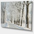 thumbnail image 2 of Winter Road in Dense Foggy Forest - Large Forest Canvas Art Print, 2 of 4