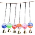 thumbnail image 1 of Cute Parrot Birds Toy Two-color Bell Sounding Hanging Swing Ball Rattle For Climbing Biting Chewing Pet Supplies (random Color), 1 of 7