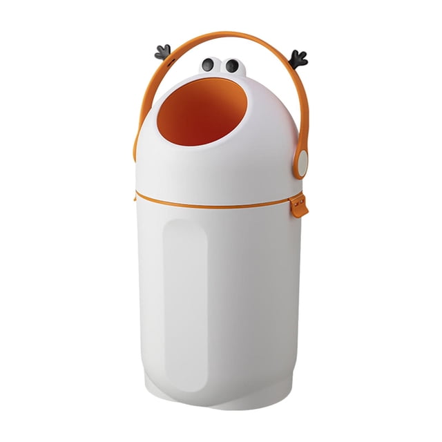 Siruishop Diaper Trash Can Dustbin Garbage Container for Restaurant Bathroom Household White