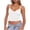 White, variant on Qulqfy Fashion Women Tops Pink Sleeveless Crop Tunic Going Out Solid Slim Camisole Shirts for Teens Girls Trendy L