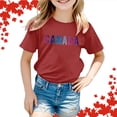thumbnail image 2 of Ketyyh-chn99 Shirts Chemises pour Filles Enfants T-Shirt à Col Rond Hauts Tee Blouse Filles T-Shirt à Manches Courtes T-Shirt d'Été à Col Rond Coupe Décontractée Chemises Basiques pour 8-9 Ans, Rouge, 2 of 5