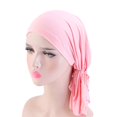 thumbnail image 2 of Chapeau Tressé Réversible Ajustable pour Femmes avec Perles, Style Musulman, Volant, Cancer, Bonnet Enveloppant, Bonnets de Nuit, Doublé Satin, Bonnets pour Cheveux, 2 of 4