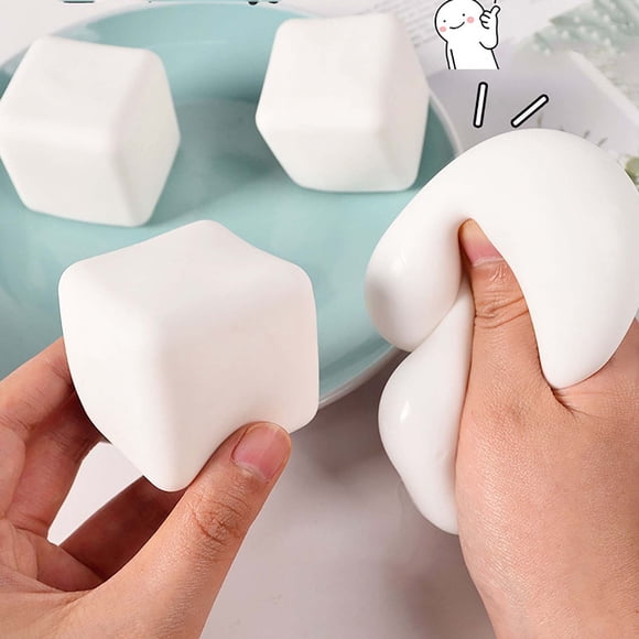 PEONAVET Squishes Toys Squeezes Toys Soft Sensory Fidget Toy Clear Cubes Fidget Toy for Pinching Stretching Squeezing Random
