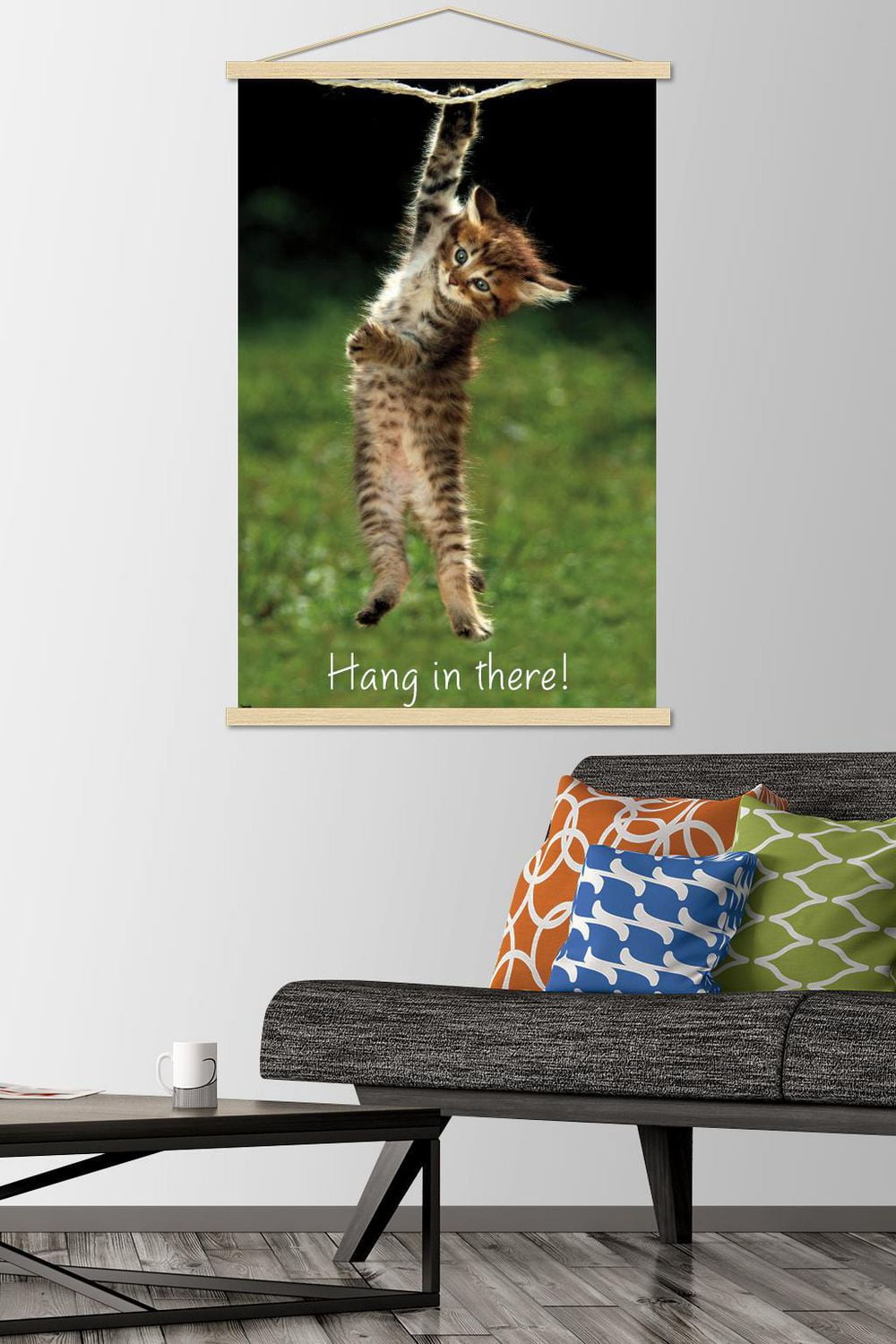 Famous Kitten Hang There Poster Wall Poster