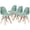 Green, variant on Costway Set of 4 Plastic Hollow Out Chair Mid Century Modern Wood-Leg Seat White