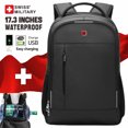 thumbnail image 2 of SWISS MILITARY Men Laptop Backpack 17.3 Inch Fashion Business Backpack School Waterproof Usb Large Capacity Bag  (backpack17.3-inch), 2 of 7