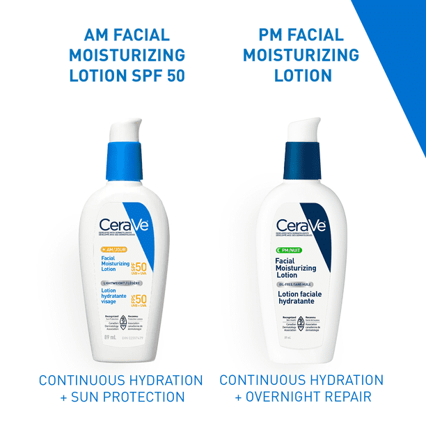 CeraVe PM Facial Moisturizing Lotion, Nighttime Face Moisturizer