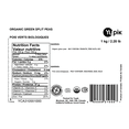 thumbnail image 3 of Yupik Organic Green Peas (Split), 1Kg, 3 of 3