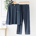 thumbnail image 1 of TIMIFIS Ensembles de Pyjama pour Hommes Confortables Unis à Manches Longues à Col Rond Haut de Nuit et Pantalon Ensemble de Détente 2 Pcs Ensembles de Pyjamas pour Hommes - Printemps/été, 1 of 3