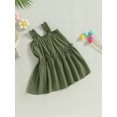 thumbnail image 3 of Faithtur Robes à Volants pour Filles, Sans Manches Épaules Dénudées Couleur Unie Décontractée Fête Rue Princesse Robe, 3 of 8