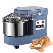 AKDSteel 10.5 Quart Commercial Dough Mixer – 650W Electric Mixer with Timer, Dual Rotating Kneading, Stainless Steel Bowl, Hook, Whisk, Beater (110V)