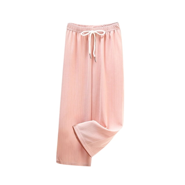 Dealovy Girls Pants Drawstring High Waisted Lounge Pants Wide Leg Casual Loose Fitted Trousers with Pockets