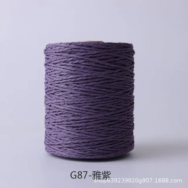 280 Meter Colorful Threads Natural Raffia Straw Yarn for Bag Handbag Cushion Basket Hat Knitting Material Crochet Yarn Handcraft