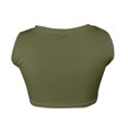 thumbnail image 4 of AherBiu Womens Crop Tank Tops Summer Sexy Workout Sleeveless Undershirt Square Neck Stretchy Mini Tank Solid Color, 4 of 4