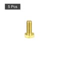 thumbnail image 3 of Unique Bargains Brass Hex Bolts, M10x25mm 5 Pack Fully Thread Grade 4.8 Machine Screws, 3 of 4