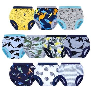 BIG ELEPHANT Baby Boys Potty Training Pants, Toddler Cotton Soft Training Underwear, 7-8Y