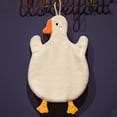 thumbnail image 2 of Kitchen Towel Cartoon Duck Goose Can Hang Household Bathroom Thickened Absorbent Wipe Handkerchief, 2 of 4