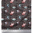 thumbnail image 1 of Soimoi Velvet Fabric Dot,Fish & Cat Kids Print Fabric by Yard 58 Inch Wide, 1 of 3