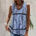 thumbnail image 5 of Birdeem Mode Femme Été Sans Manches Col en V Chandail Imprimé Blouse Décontractée, 5 of 5