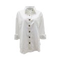 thumbnail image 4 of Womens Corduroy Casual Button Down Shirts Long Sleeve Boyfriend Oversized Collared Shacket Jacket Blouses Tops, 4 of 9