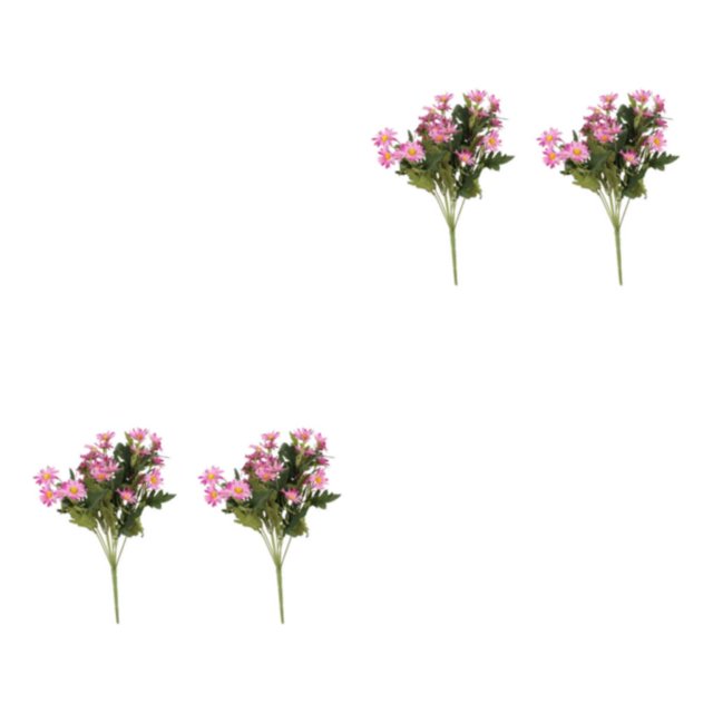 ZheElen 2pcs Artificial Silk Daisy Flowers Low Maintenance And For Home Faux Flowers purple 2Set