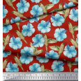 thumbnail image 3 of Soimoi polyester Crepe Fabric Hummingbird & Floral Fabric Prints By Yard 52 Inch Wide, 3 of 3