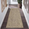 thumbnail image 1 of YUSAZENS 2'x6' Braided Print Runner Rug, Machine Washable Non-Slip Low Pile Carpet for Kitchen, Entryway, Hallway, Bedroom, Light Yellow, 1 of 8