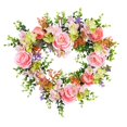 thumbnail image 1 of Abbracc 2024 Valentine Decoration Flower Rose Wreath Handmade for Table Centerpieces, 1 of 9