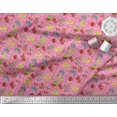 thumbnail image 3 of Soimoi Polyester Crepe Fabric Mix Fruits Print Fabric by The Yard 42 Inch Wide, 3 of 3