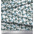 thumbnail image 3 of Soimoi Satin Silk Fabric Leaves & Floral Block Fabric Prints by Yard 42 Inch Wide, 3 of 3