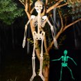 thumbnail image 2 of PVCS Luminous Skull Skeleton Body Scary Halloween Toy Haunted House Tricky Prop Gift for Kids, 2 of 9