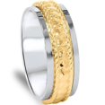 thumbnail image 1 of Alliance de Mariage Tressée Bicolore en Or Blanc et Jaune 14 K, 1 of 2