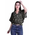 thumbnail image 2 of Moomaya Hauts à Manches Boxy Imprimés pour Femmes, Col en V, Taille Élastique, Kimono, 2 of 4