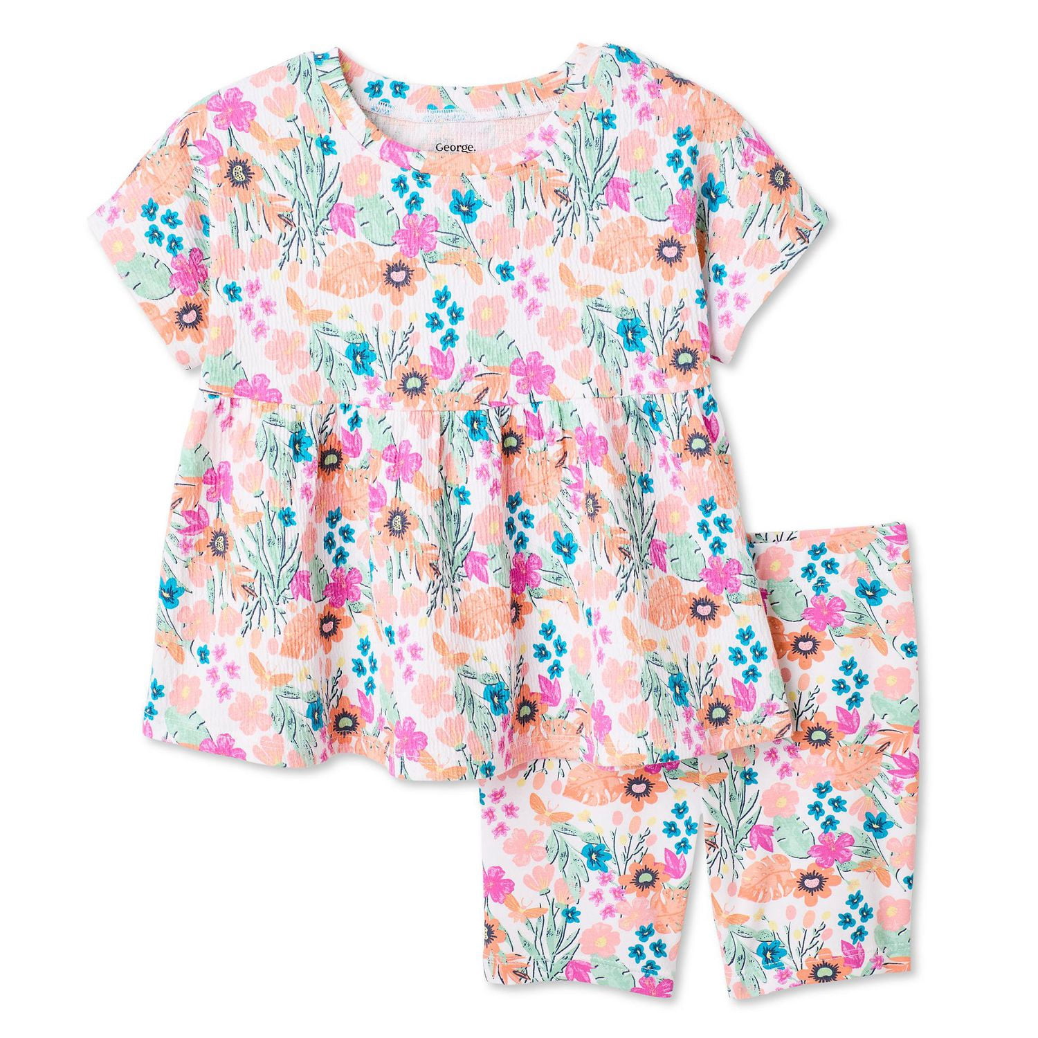 George Toddler Girls' Two Piece Peplum Top Set