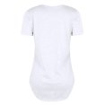 thumbnail image 4 of MY Women Solid Color Short Sleeve Tunics Lace-up V Neck Top, 4 of 4